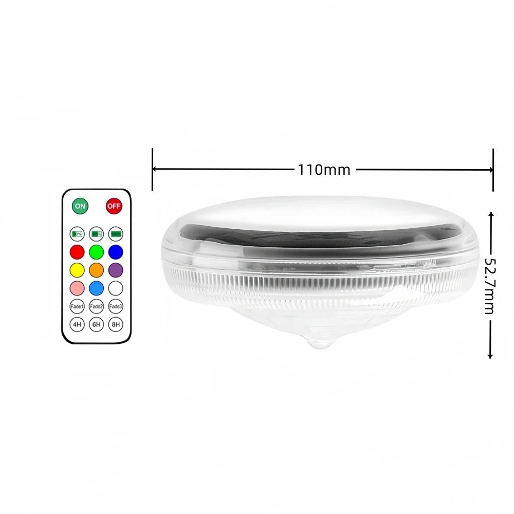 BowLift | Solar-Poollight LumiFloat RGB | Floating LED Light with Color Change | IPX7 Waterproof | For Pool, Hot Tub & Party