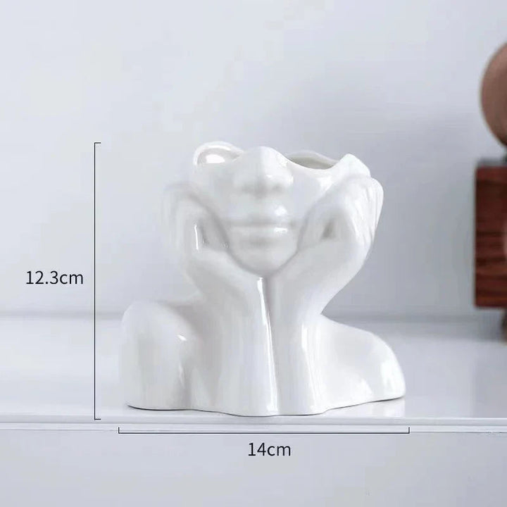 BowLift | Abstract Face Vase – Unique Design for Stylish Interior Decoration