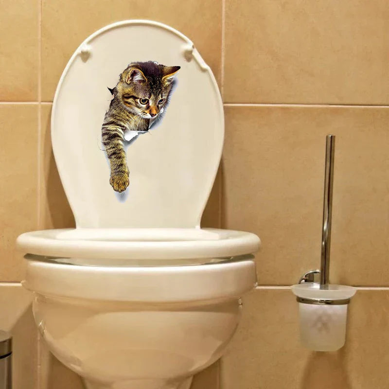 3D Toilet Protector Cat Sticker | Bowlift