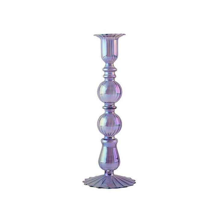 Ribbed Glass Candleholders - Mermaid | Bowlift