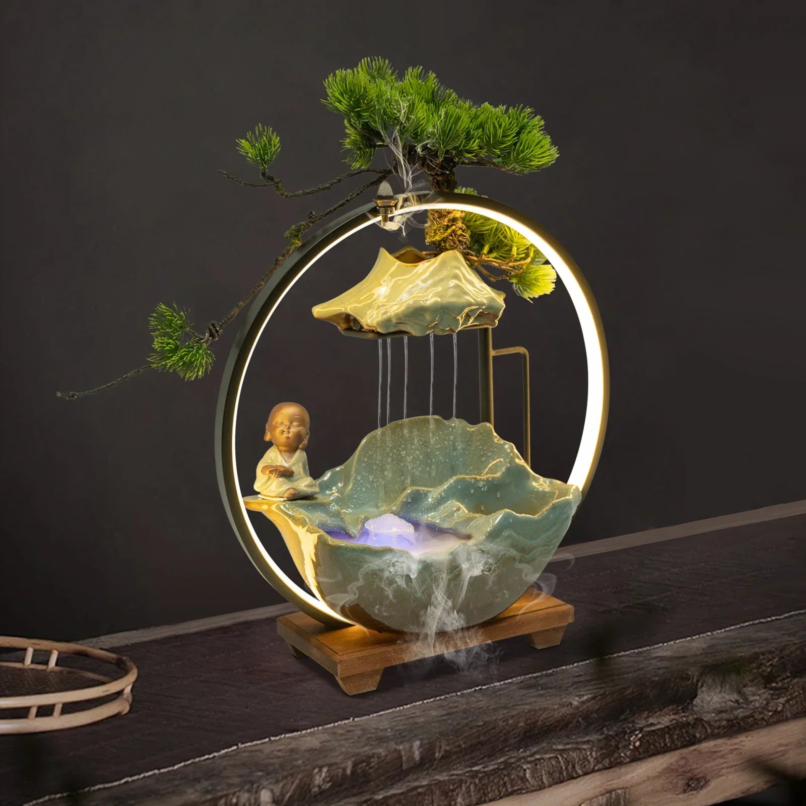 BowLift | Waterfall Fortune LED Incense Burner Zen Decor
