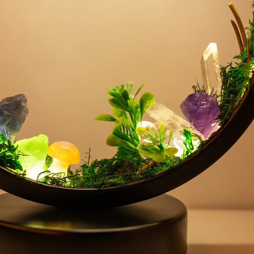 CrystalGlow Luxe Circle Night Lamp | Bowlift