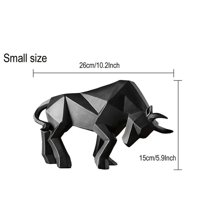 BowLift | ToroArte Bull Sculpture | Nordic Design | Resin Figure Modern | 35 cm / 26 cm