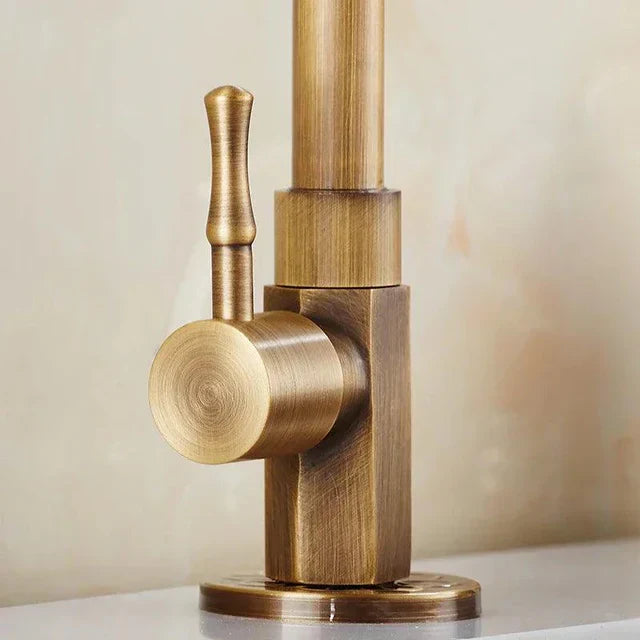 SwanFlow - Antique kitchen faucet with elegant swan neck design Bowlift