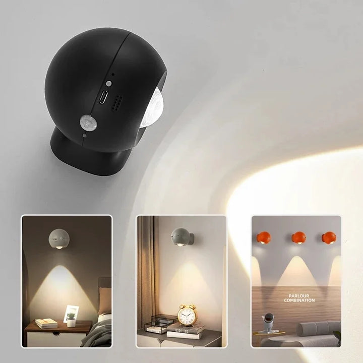 Rotating Mini Magnetic RechargeaBowlifte Wall Lamp | Bowlift