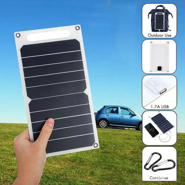BowLift | Sunivera Solar Charger | Ultralight & Lightweight | 6W USB Panel | Weatherproof & Portable