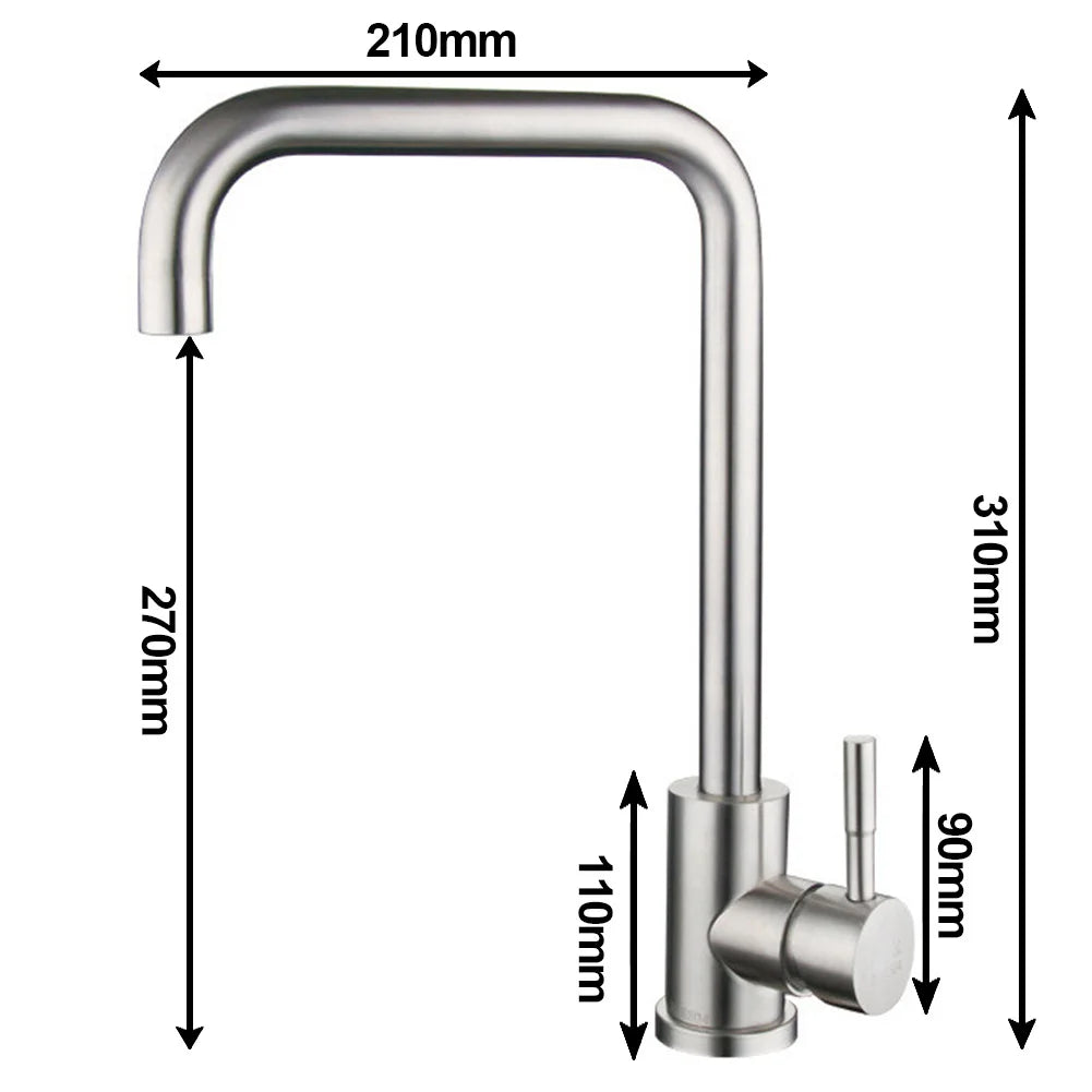 Stainless Steel Faucet – High-Quality, Rust-Free Faucet with Swiveling Spout, Durable and Easy to Clean, Ideal for Modern Kitchens | Bowlift