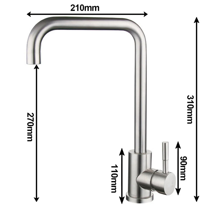 Stainless Steel Faucet – High-Quality, Rust-Free Faucet with Swiveling Spout, Durable and Easy to Clean, Ideal for Modern Kitchens | Bowlift