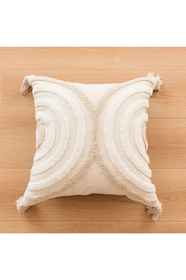 Tufted Beige Cushion Cover | Bowlift