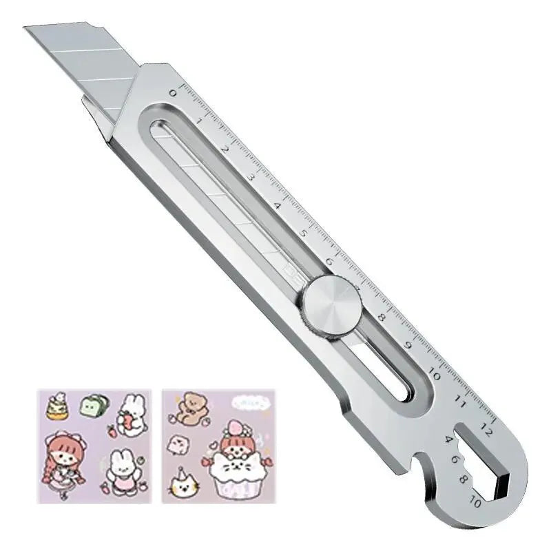 6in1 Multipurpose Stainless Steel Retractable Heavy Duty Snap-Off Blade | Bowlift