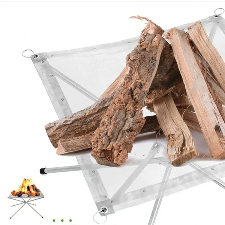 BowLift | Pyroniq Outdoor Fire Pit | Foldable & Stable | Stainless Steel | For Camping & Garden