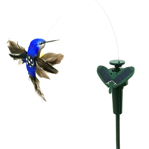BowLift | SOLAVIA Sunflower Garden Stake | With rotating Butterfly or Hummingbird | Solar Decor for Garden & Potted Plants | 20×20×10 cm