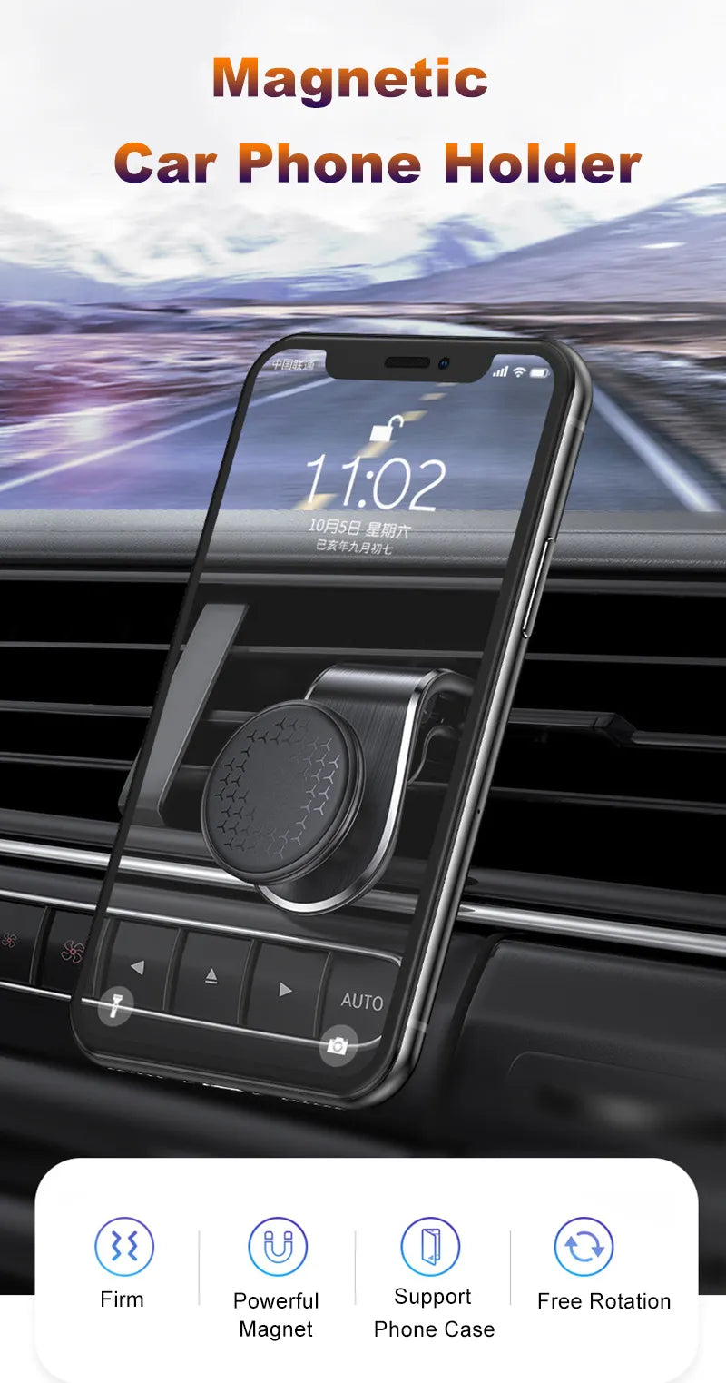 BowLift | Magnetic Car Air Vent Clip Mobile Holder