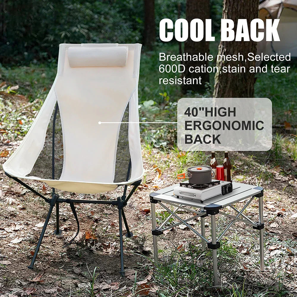 BowLift | CampEase Folding Chair Outdoor | Strong and lightweight for camping, beach, and garden