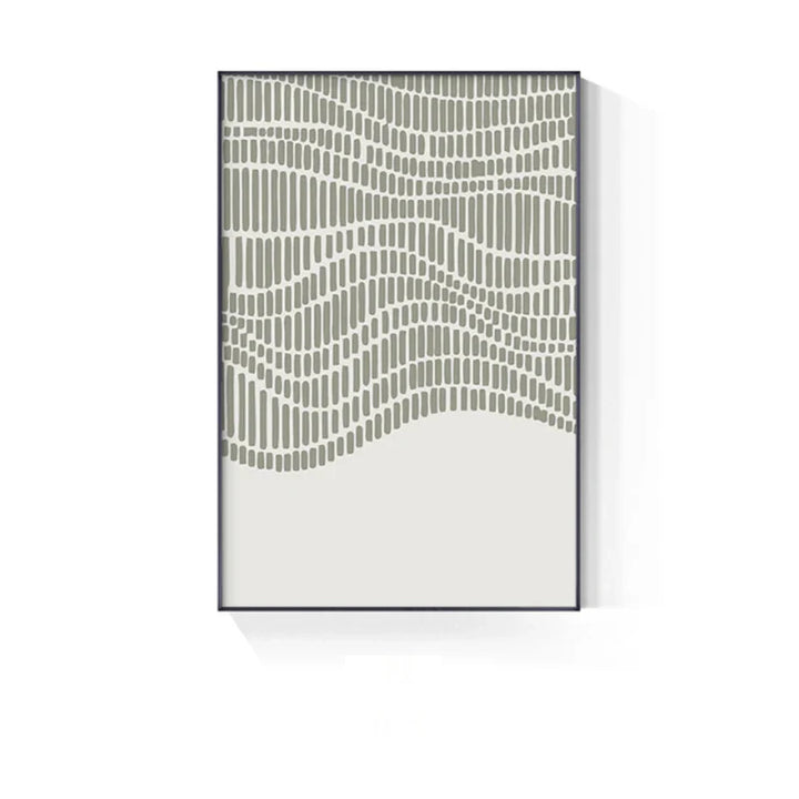 Abstract Green Geometric Line Art Wall Art Fine Art Canvas Prints Pictures For Modern Apartment Living Room Home Office Art Decor | Bowlift