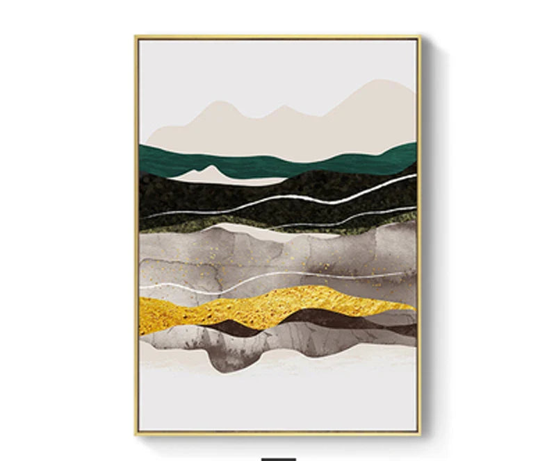 Abstract Mountain Landscape Wall Art Fine Art Canvas Prints Pictures For Modern Apartment Living Room Bedroom Hotel Room Art Decor | Bowlift