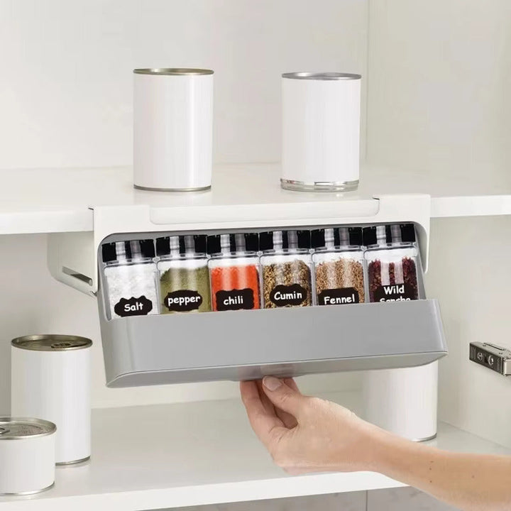 Adhesive Herb Organizer – Sleek Kitchen Storage Solution Bowlift