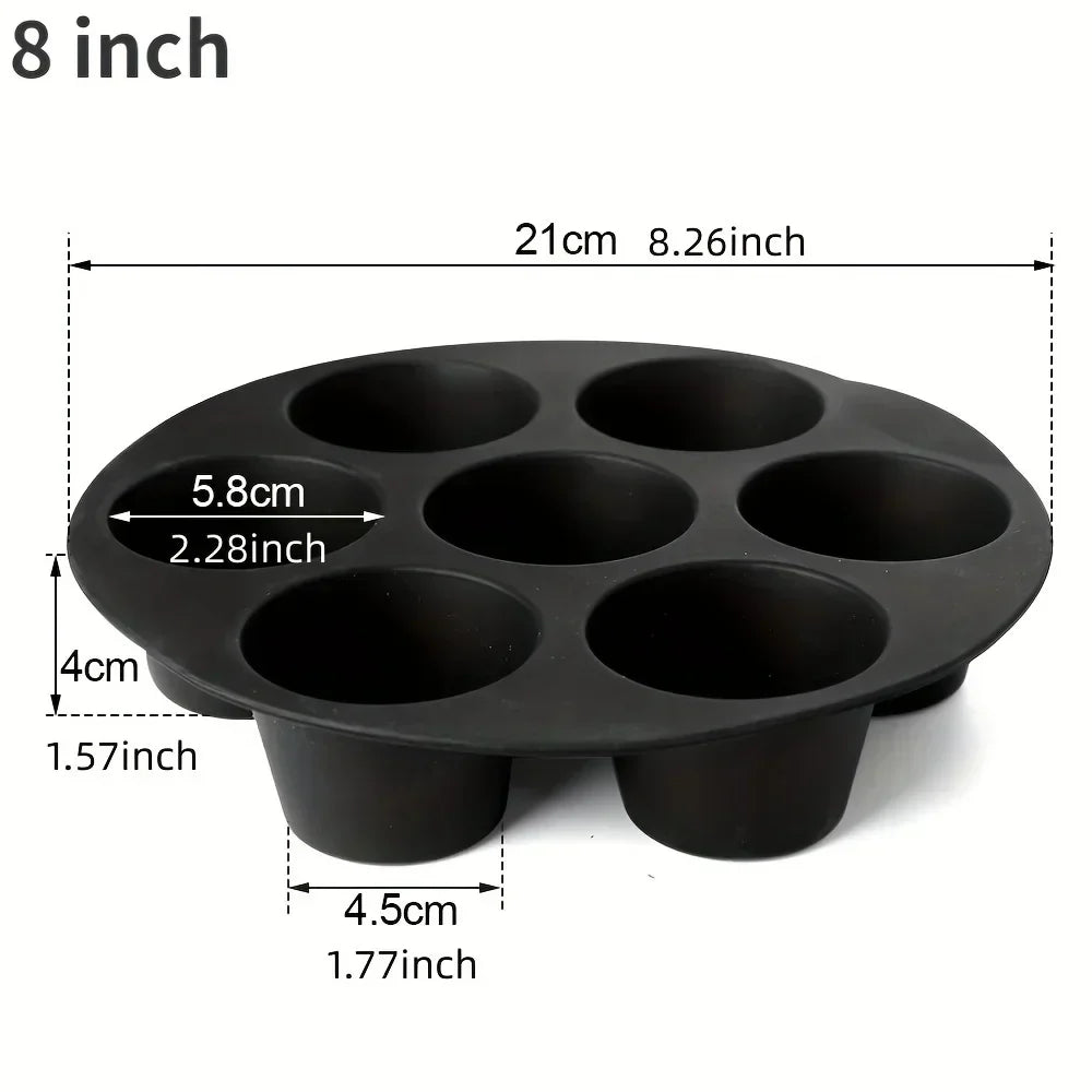BowLift | Silicone Muffin Pan for Air Fryer – Non-stick & Flexible for Muffins, Cupcakes & Snacks
