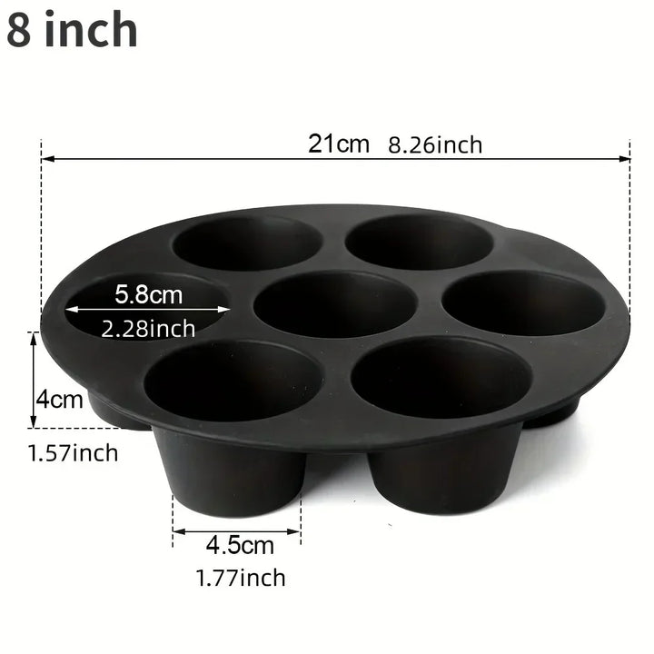 BowLift | Silicone Muffin Pan for Air Fryer – Non-stick & Flexible for Muffins, Cupcakes & Snacks