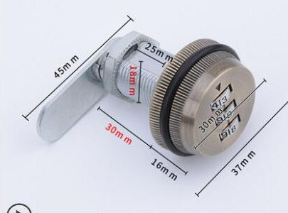 BowLift | 3-Digit Mechanical Password Cabinet Lock
