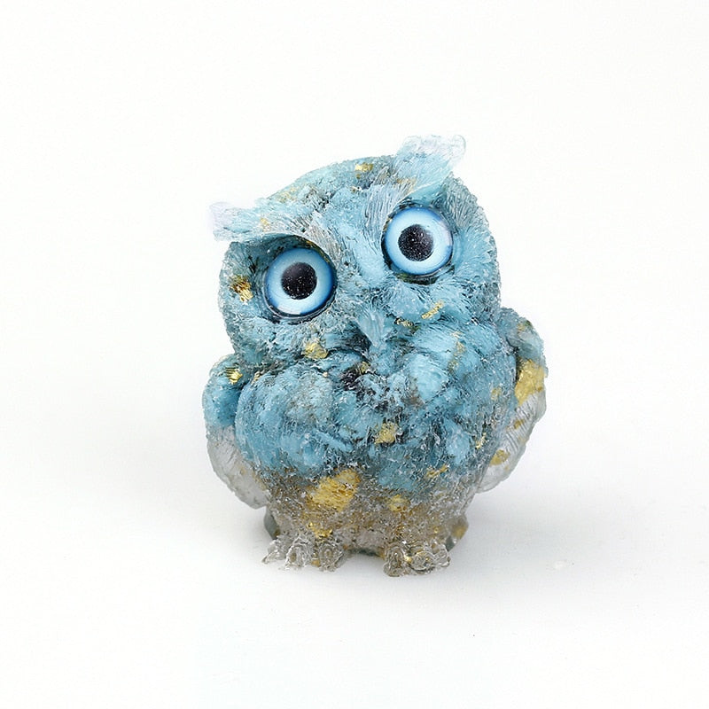 BowLift | Natural Crystal Owl Figurine: Handmade Collector's Item