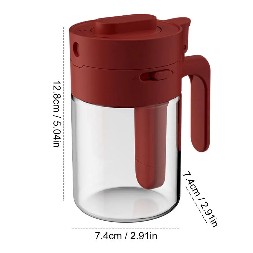 BowLift | Transparent Glass Lockable Airtight  Seasoning Jar with Spoon
