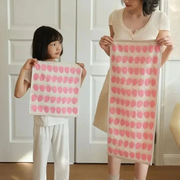 Strawberry Series Cotton Towel Collection | Bowlift