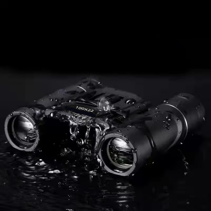 BowLift | Compact 100x22 HD Binoculars with Long Range BAK4 FMC Optics for Hunting, Sports, Camping, and Travel