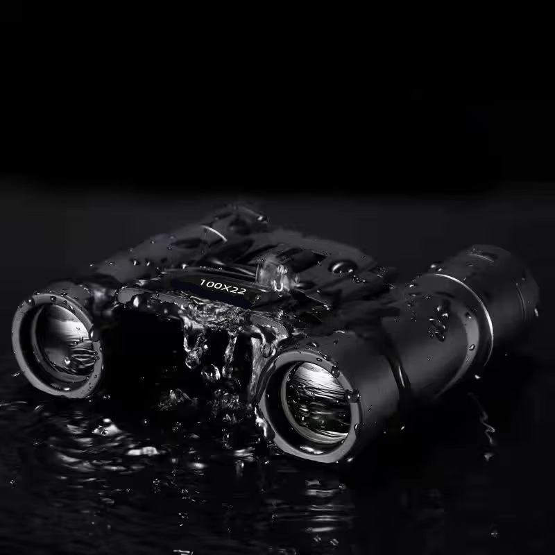 BowLift | Compact 100x22 HD Binoculars with Long Range BAK4 FMC Optics for Hunting, Sports, Camping, and Travel