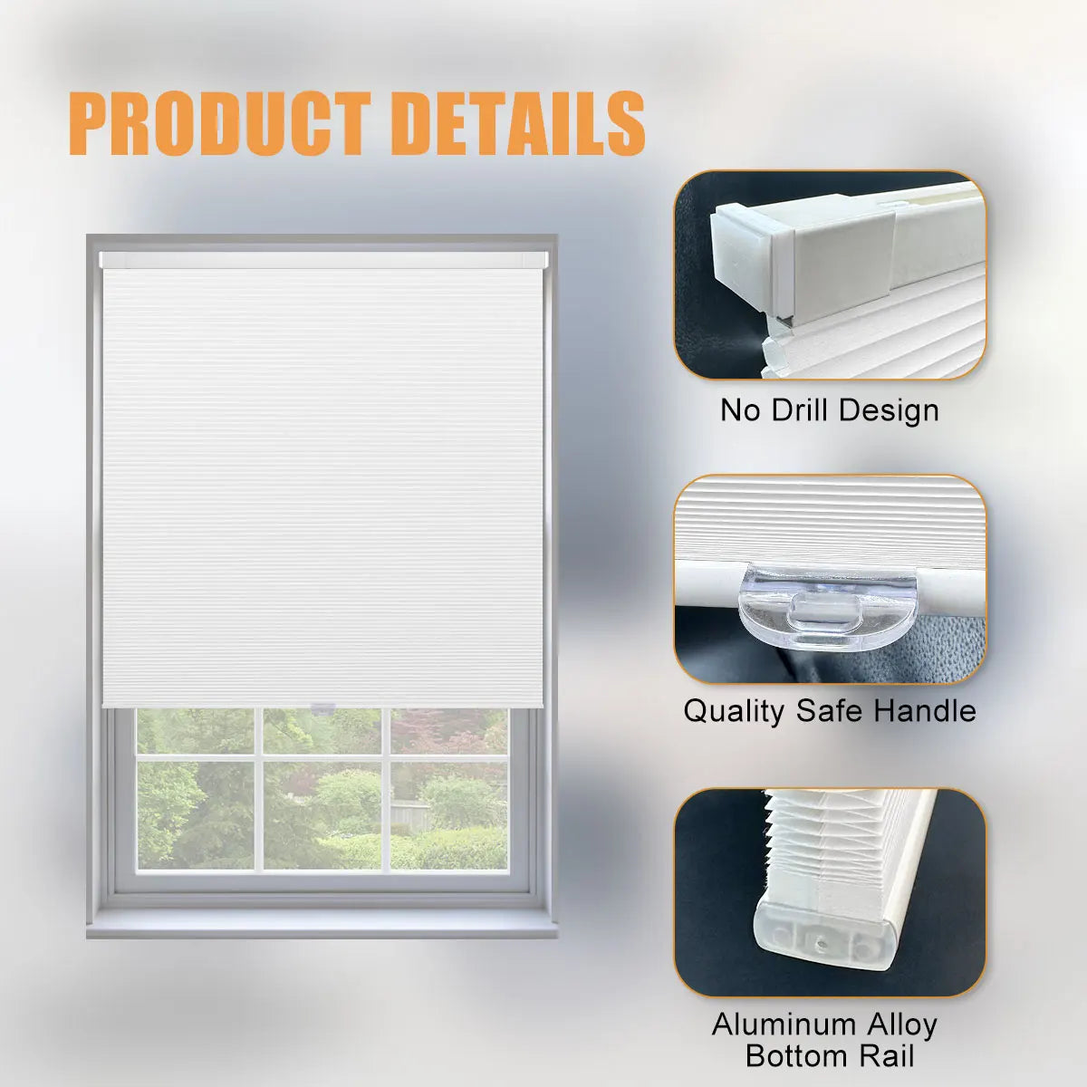 BowLift | Blackout No-Drill Cordless Honeycomb Blinds