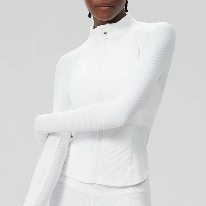 BowLift | Womens Slim Fit Running Jacket With Full Zip Long Sleeve Lightweight Sports Top