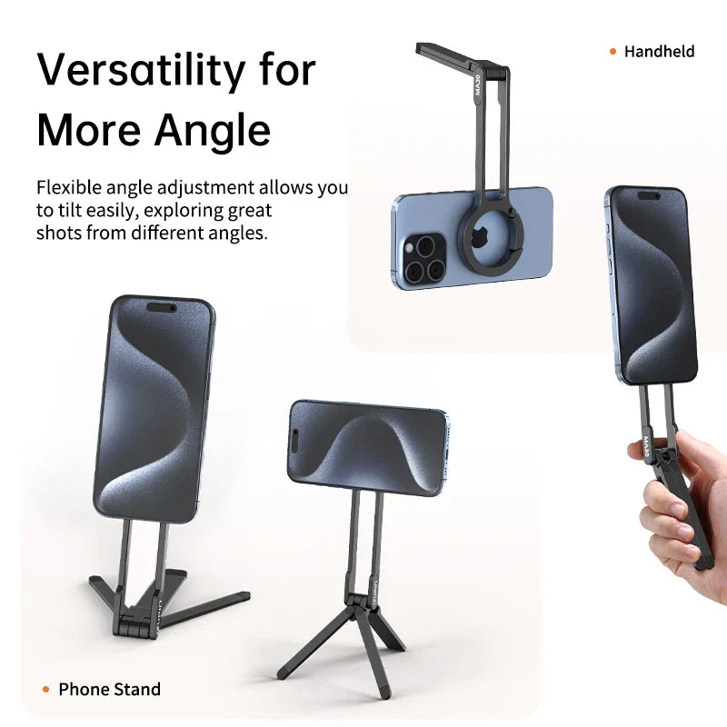 BowLift | Pocket Size Clip-On Magnetic Foldable Tripod