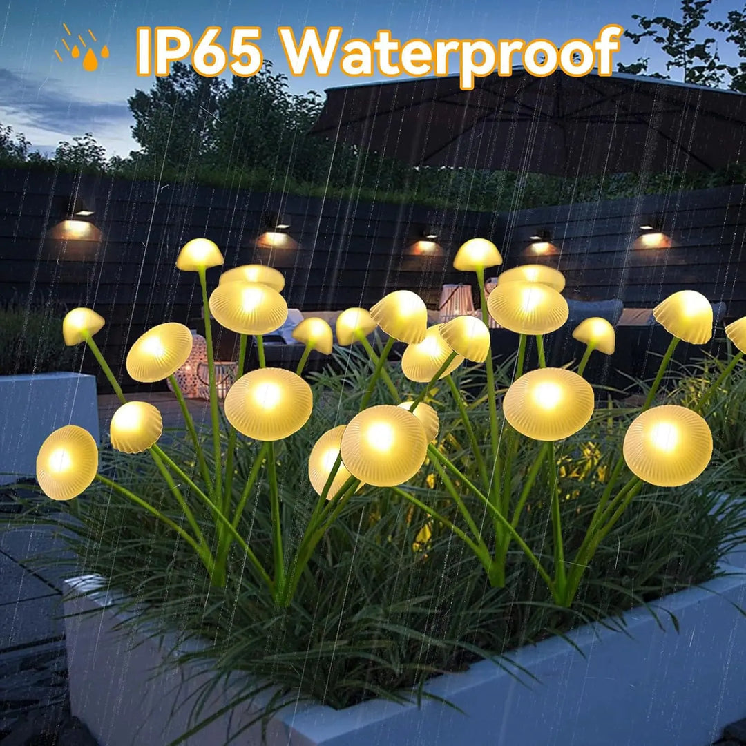 BowLift | MushGlow Solar Garden Lights | Jellyfish & Mushroom Design | Solar Powered & Weatherproof