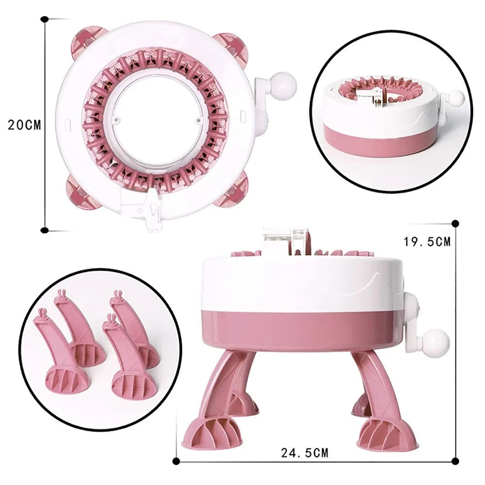 BowLift | Strickolino Knitting Machine | 22 Needles | Automatic Circular Knitting Set for Beginners & Adults | Fast Knitter with Accessories