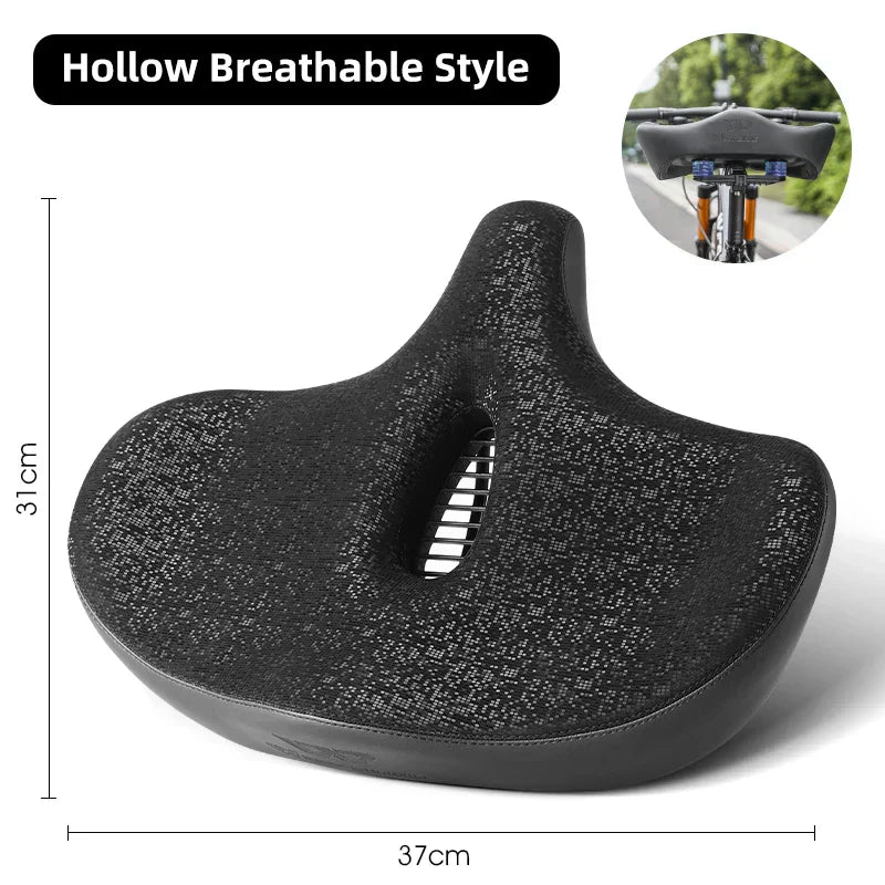 BowLift | Wide Ergonomic Bike Saddle – Comfortable Saddle with Shock Absorption for City and Mountain Bikes