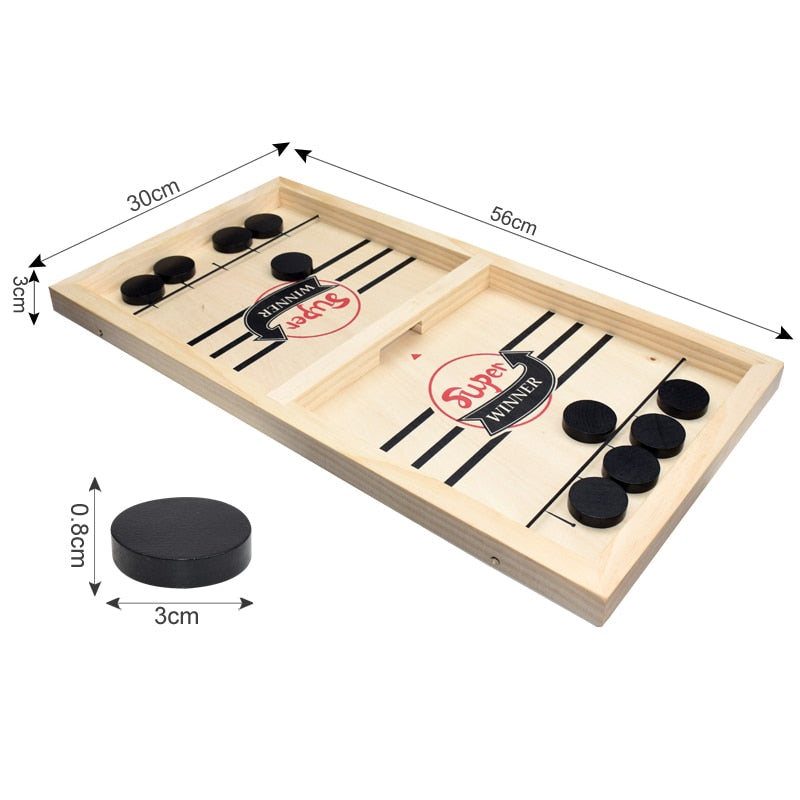 TimberHockey Game - Wooden Table Game for Father & Son Bowlift