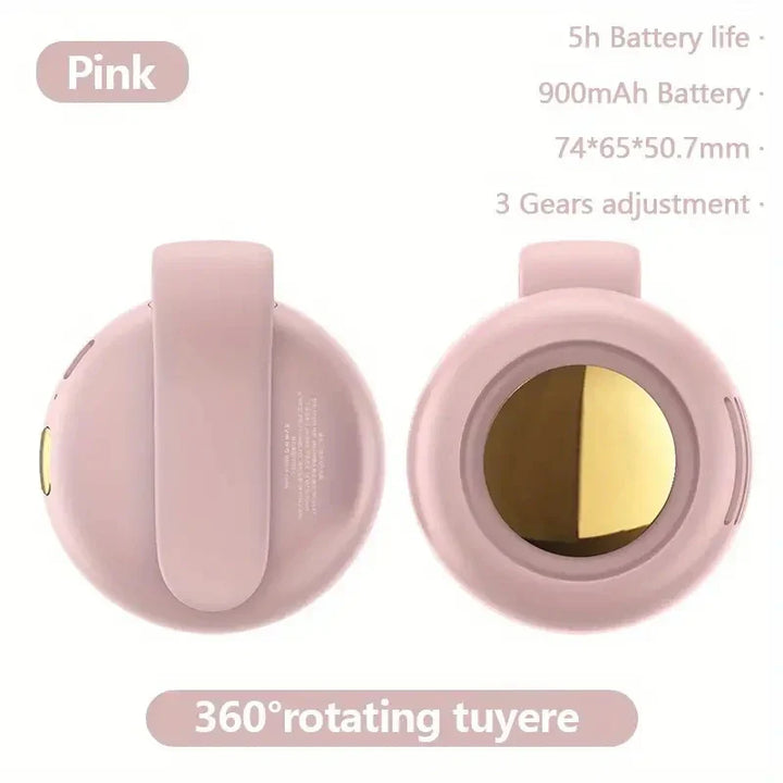 BowLift | CLIPBREEZE Mini-Fan without rotor blades | Quiet & portable | With clip, 360° rotatable | USB-C rechargeable | For kids, traveling & everyday use