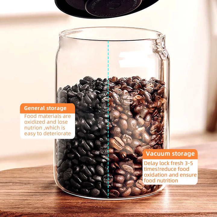 Vacuum storage jar made of borosilicate glass | Bowlift