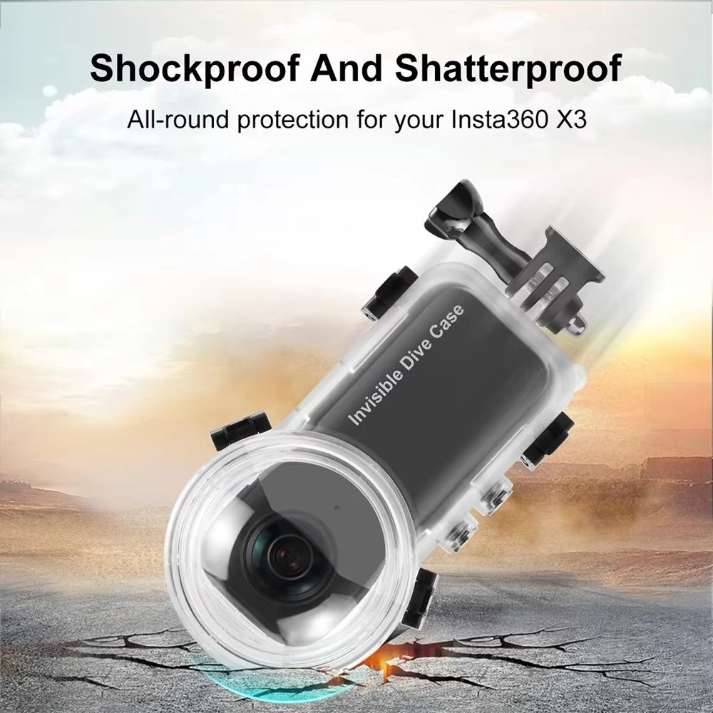 BowLift | Invisible Waterproof Dive Case for Insta360 X3 - 164 ft Underwater Housing Shell
