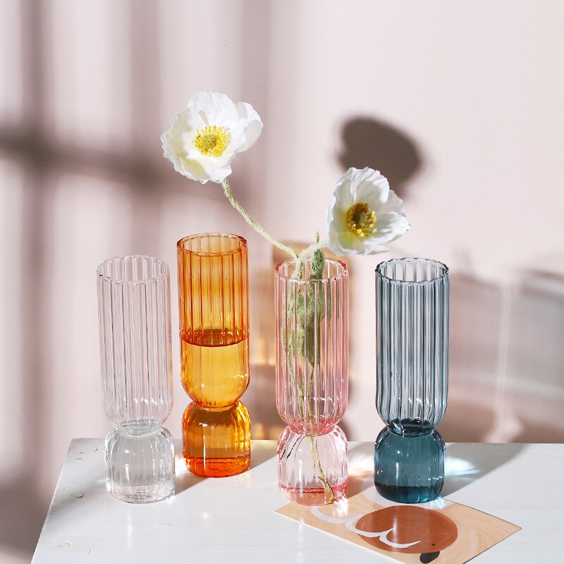 Scallop Cylinder Glass Vase | Bowlift