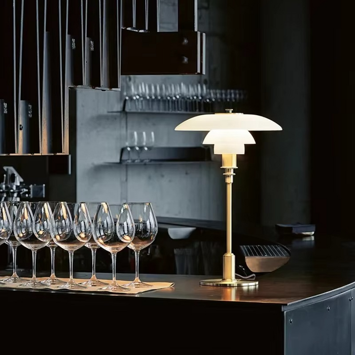 BowLift | Scandinavian Dimmable Table Lamp – Modern Danish Designer Iron & Glass Lamp
