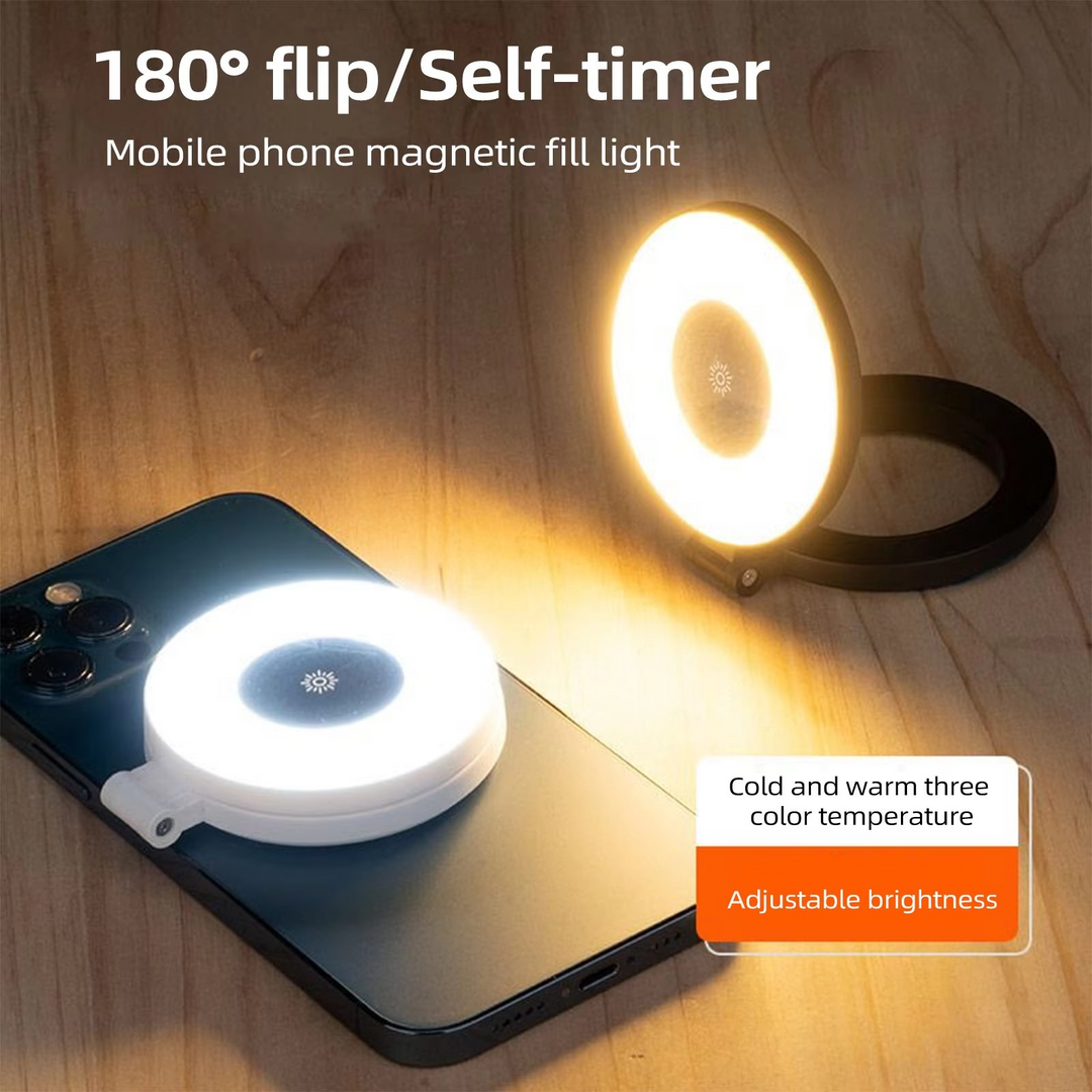 BowLift | Mini Magnetic Selfie Ring Light - Pocket Clip-On LED Light
