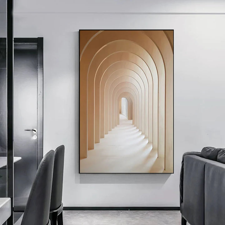 Minimalist Abstract Architectural Wall Art Fine Art Canvas Prints Posters Pictures For Modern Apartment Living Room Home Office Decor | Bowlift