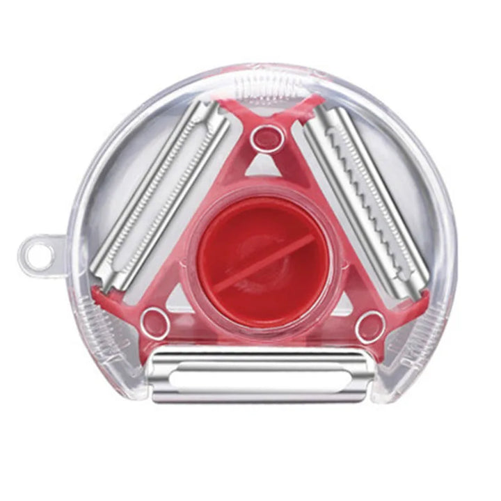 BowLift | Peelvanta 3-in-1 Peeler | Stainless Steel Blades | Julienne & Serrated | Dishwasher Safe
