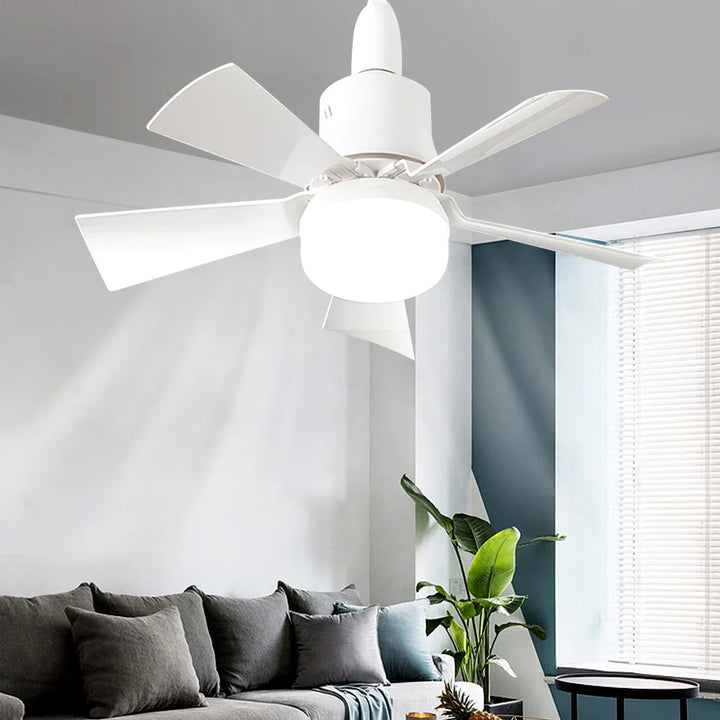 30W E27 Ceiling Fan Light with Remote - LED Dimming Function, Intelligent Silent Fan for Bedroom & Living Room | Bowlift