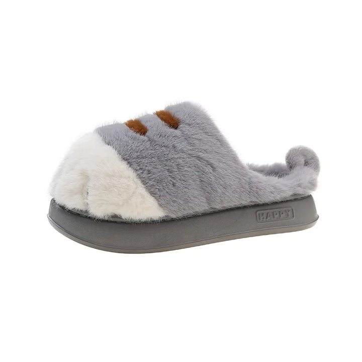 BowLift | Miuvela | Cat Paw Slippers Women | Fluffy & Warm | Non-slip & Comfortable | Funny Cat Slippers for Home & Garden