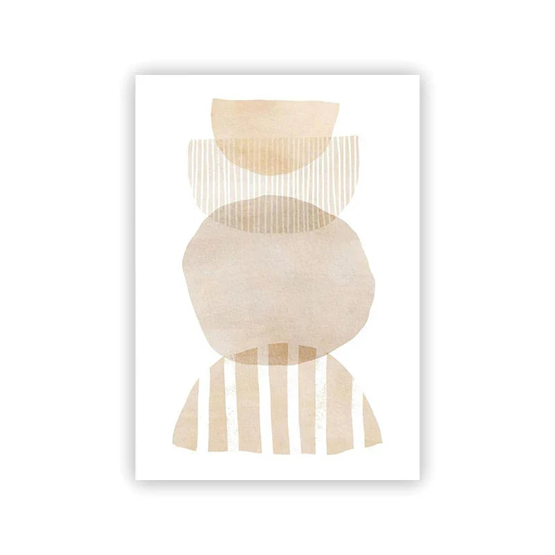 Shades Of Beige Abstract Line Art Wall Art Fine Art Canvas Prints Minimalist Pictures For Modern Apartment Living Room Art For Contemporary Interiors | Bowlift