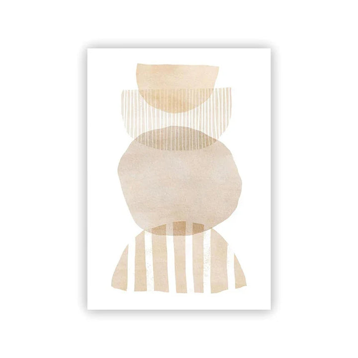 Shades Of Beige Abstract Line Art Wall Art Fine Art Canvas Prints Minimalist Pictures For Modern Apartment Living Room Art For Contemporary Interiors | Bowlift