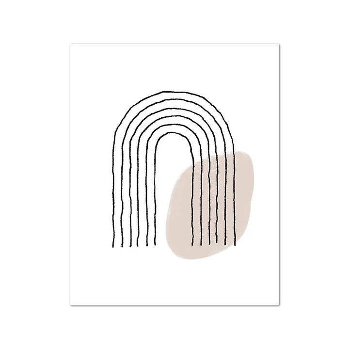 Shades Of Beige Abstract Line Art Wall Art Fine Art Canvas Prints Minimalist Pictures For Modern Apartment Living Room Art For Contemporary Interiors | Bowlift