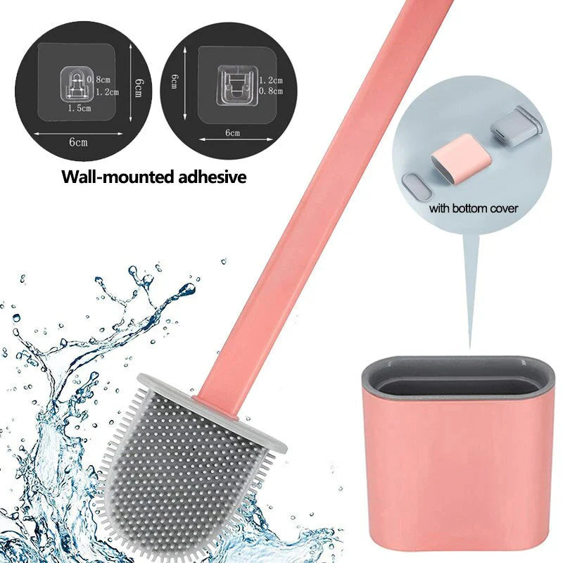 FLEXIBLE SILICONE BRUSH For TOILET CLEANING Bowlift